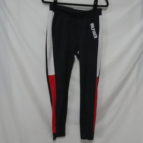 TOMMY HILFIGER | xxs | Navy Sweatpants | Red & White Side Panels - Picture 1 of 16
